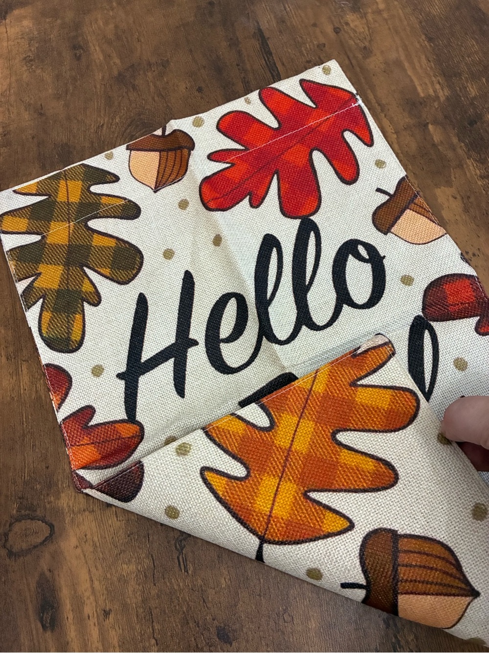 Hello Fall Two Sided Decorative Garden Flag - Picture 3 of 4